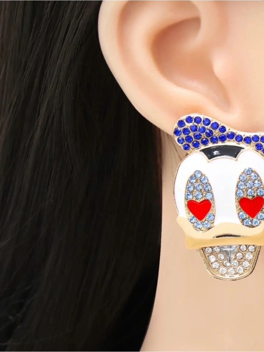 BaubleBar NEW Disney Donald Duck Crystal Stud Earrings